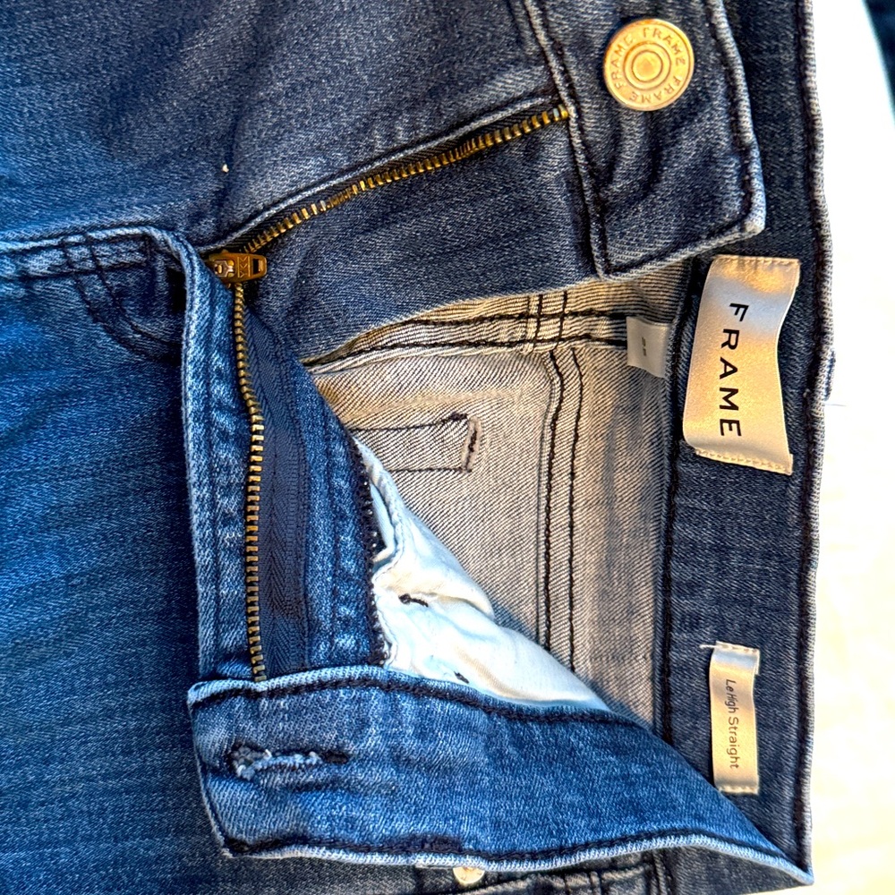 Frame Le High Straight Jeans size 25